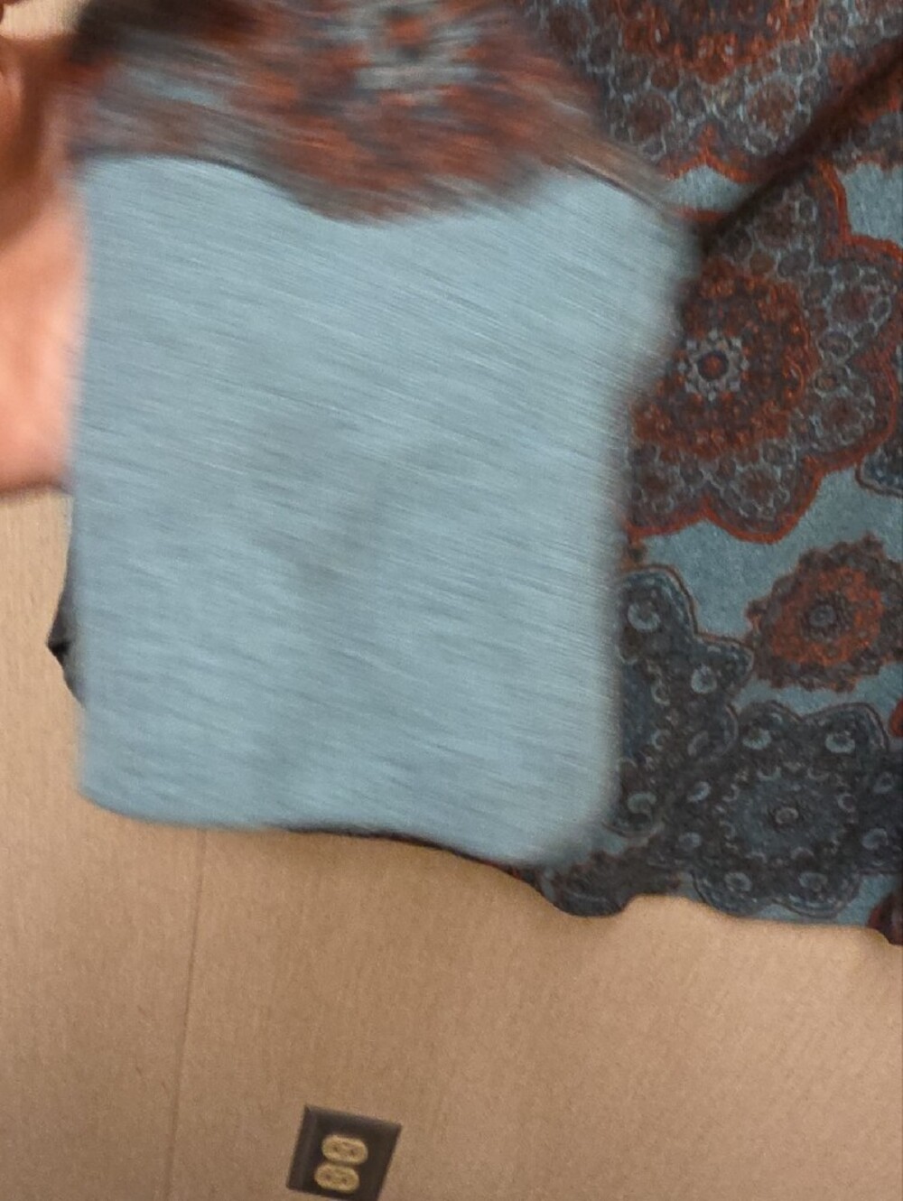 Ruby Rd. Teal Ribbed Cowl Neck Sweater - Picture 3 of 9